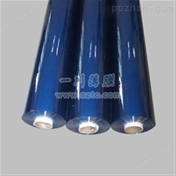 PVC透明带蓝色静电膜