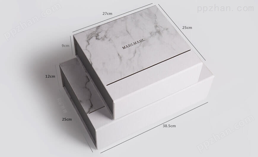 大理石元素风格礼盒三维尺寸