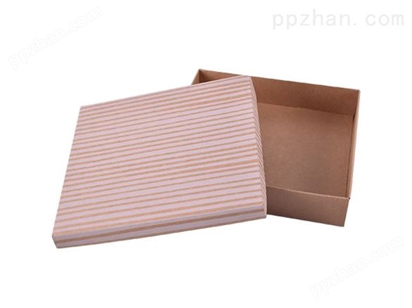 正方型白条纹牛皮双折盒