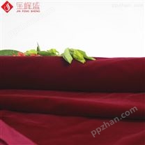 环保枣红色棉布底长毛植绒布（A04.C1.0004)