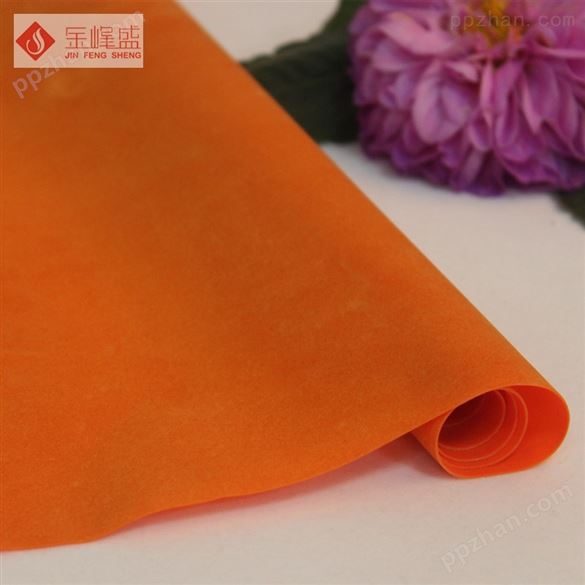 橙色PVC植绒布