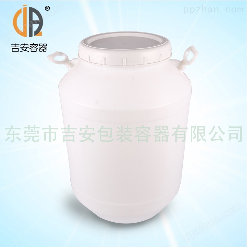 吉安容器50L白色食品塑料桶产品细节