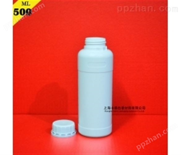 500ML塑料瓶，白色瓶身配白盖