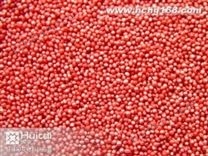 MC027珠光大红印花胶珠